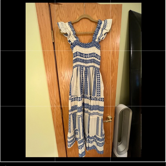 Sofia Dresses & Skirts - Sofia Cream/Blue Dress (Size - One Size fits all ~ M)